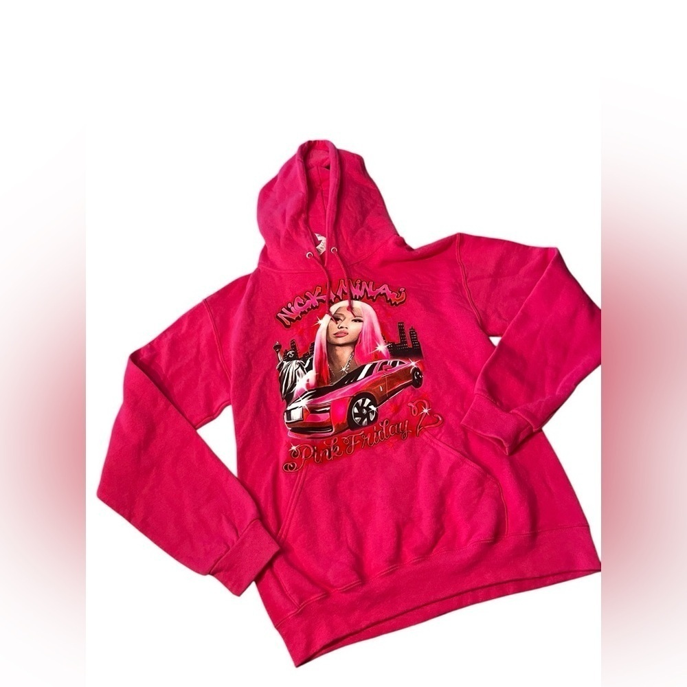 Nicki Minaj 3D Airbrush Graphic Hoodie Pink Friday 2 Hoodie Gag City Tour 2024